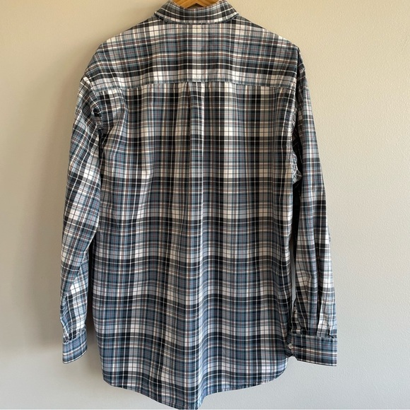 Cinch Men's Plaid Button Down Shirt Blue/Burgundy Size Large - Picture 3 of 9